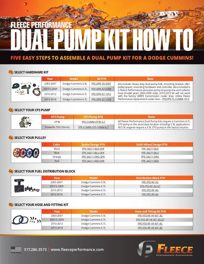 Fleece 5.9L Dual Pump Hardware Kit for 2003-2007 Cummins