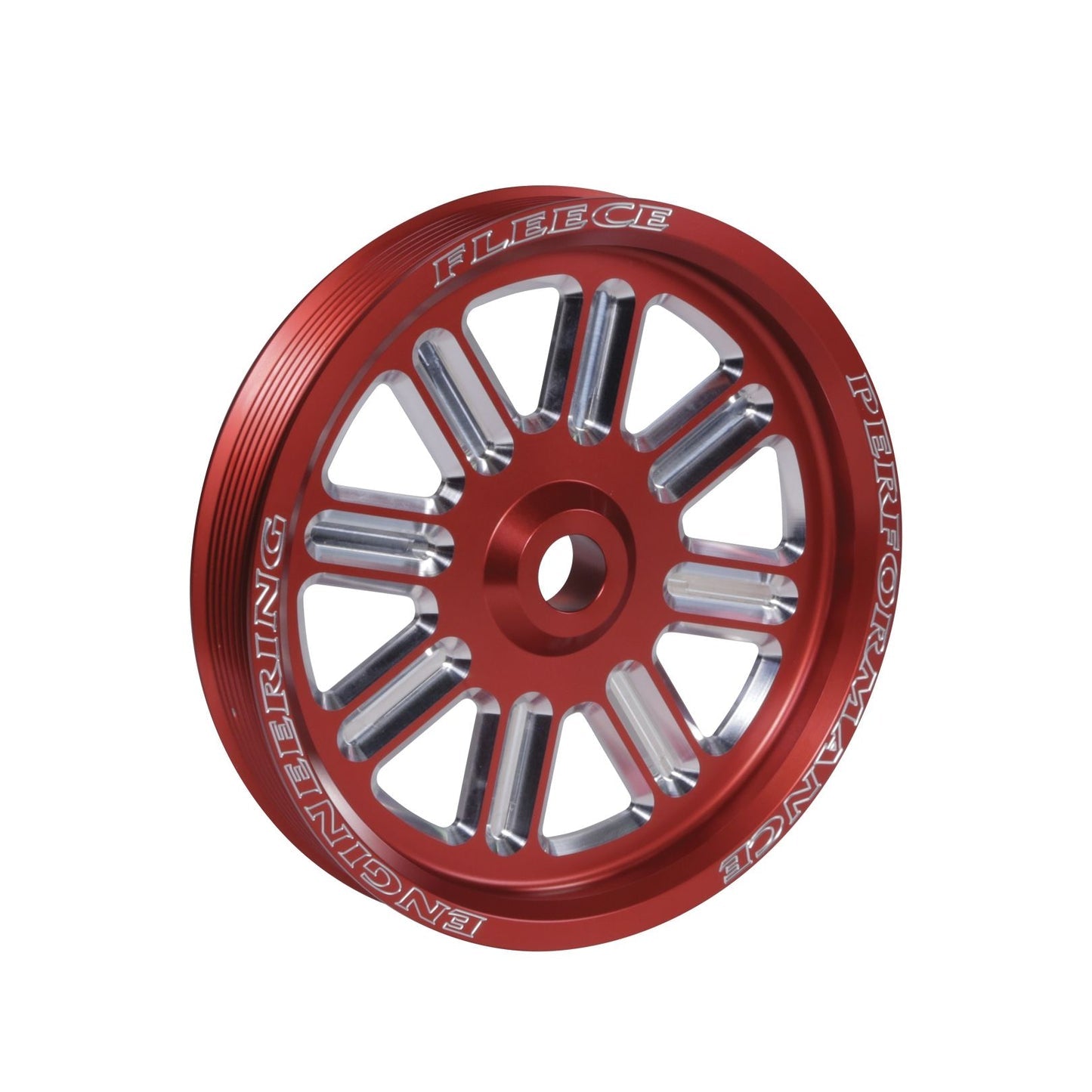 Fleece Cummins Dual Pump Spoke Pulley (Red)